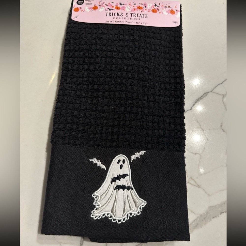 Ghost and Bat Kitchen Towels